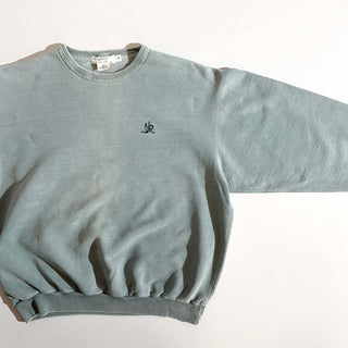 00's "made in Canada" NORTHERN "極太アーム" ピグメントダイ フェード バインダー ワンポイント スウェット シャツ