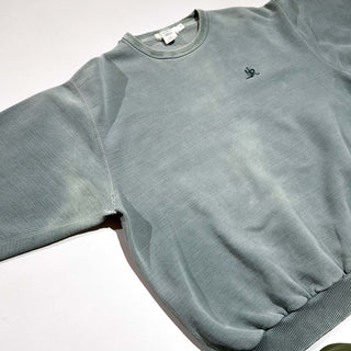 00's "made in Canada" NORTHERN "極太アーム" ピグメントダイ フェード バインダー ワンポイント スウェット シャツ