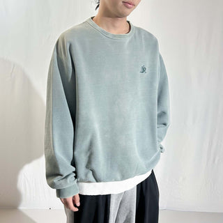 00's "made in Canada" NORTHERN "極太アーム" ピグメントダイ フェード バインダー ワンポイント スウェット シャツ