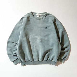 00's "made in Canada" NORTHERN "極太アーム" ピグメントダイ フェード バインダー ワンポイント スウェット シャツ