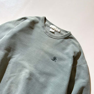 00's "made in Canada" NORTHERN "極太アーム" ピグメントダイ フェード バインダー ワンポイント スウェット シャツ