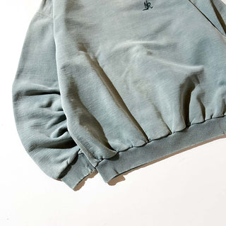 00's "made in Canada" NORTHERN "極太アーム" ピグメントダイ フェード バインダー ワンポイント スウェット シャツ