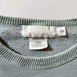 00's "made in Canada" NORTHERN "極太アーム" ピグメントダイ フェード バインダー ワンポイント スウェット シャツ