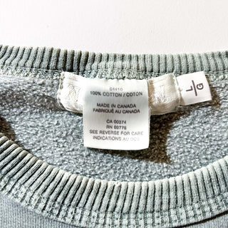 00's "made in Canada" NORTHERN "極太アーム" ピグメントダイ フェード バインダー ワンポイント スウェット シャツ