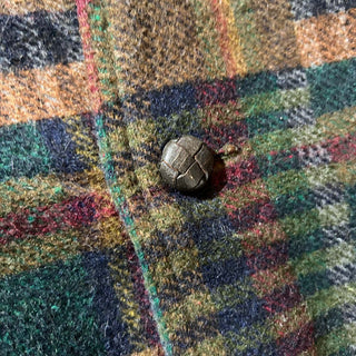 80's Neiman Marcus 襟レザー メルトンウール コート