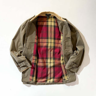 90's J.Crew ライトブラウン ボロ 襟コーデュロイ ハンティング ジャケット
