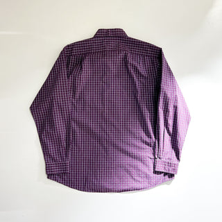 90's～ Ralph Lauren チェック ブロードクロス ワイドカラー L/Sシャツ