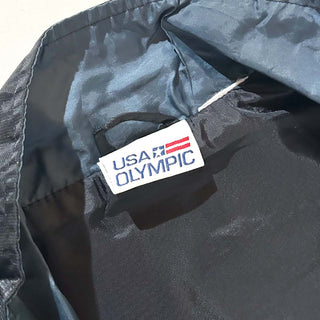 90's～ USA OLYMPIC ドローコード ナイロン シェル ベスト