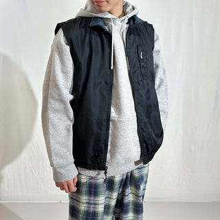 90's～ USA OLYMPIC ドローコード ナイロン シェル ベスト