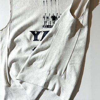 90's～ "YALE" ボロ リバースウィーブタイプ カットオフ カレッジ プリント スウェット シャツ