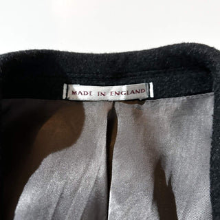 90's～ "made in England" burakku カシミア混 メルトン ウール チェスター コート