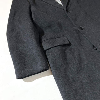 90's～ "made in England" burakku カシミア混 メルトン ウール チェスター コート