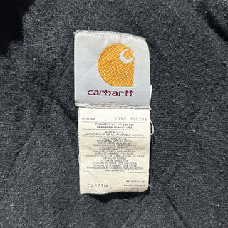 90's "made in USA" carhartt オフホワイト 裏キルティング ダック ジャケット