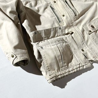 90's "made in USA" carhartt オフホワイト 裏キルティング ダック ジャケット