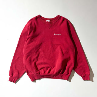 90's "made in USA" champion レッド ワンポイント スウェット シャツ