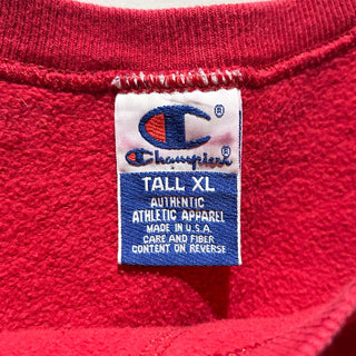 90's "made in USA" champion レッド ワンポイント スウェット シャツ