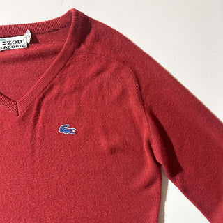 70's IZOD LACOSTE Vネック ドリフター ニット セーター
