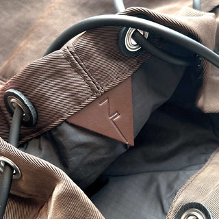 NL ニール  Jacob ナイロン 2way 巾着バッグ (ブラウン)