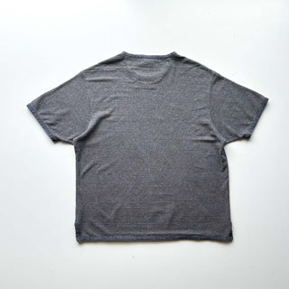 90's PERRY ELLIS シルク×リネン ボーダー Tシャツ