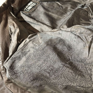 90's～00's LEATHER LIMITED 地図柄 レザー A２タイプ ブルゾン ジャケット