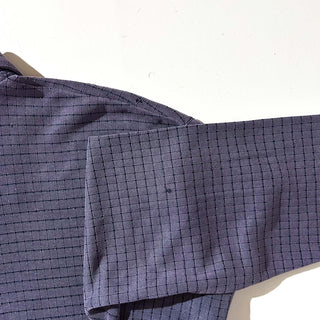 90's ALFANI レーヨン×ポリエステル チェック オープンカラー L/Sシャツ