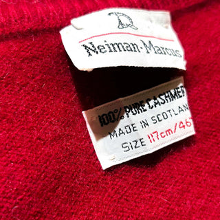 70's〜80's "made in scotland" Neiman Marcus ''pure cashmere'' Vネック ニット セーター