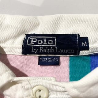 80's "made in USA" RALPH LAUREN ストライプ L/Sラガーシャツ