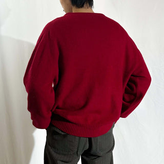 70's〜80's "made in scotland" Neiman Marcus ''pure cashmere'' Vネック ニット セーター