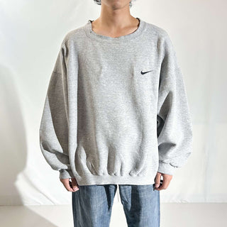 90's "made in USA" NIKE 極太アーム ペンキ サイドスウッシュ スウェット シャツ