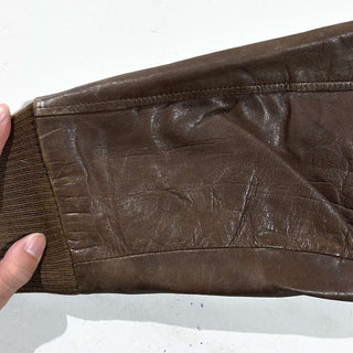 90's～00's LEATHER LIMITED 地図柄 レザー A２タイプ ブルゾン ジャケット