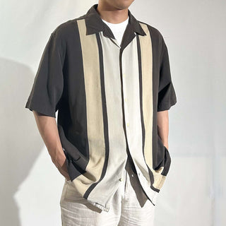 90's～00's AXIST シルク オープンカラー S/Sシャツ