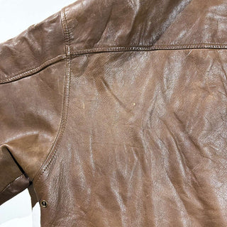90's～00's LEATHER LIMITED 地図柄 レザー A２タイプ ブルゾン ジャケット