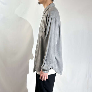 90's～ BACHRACH レーヨン フラップ L/Sシャツ