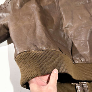 90's～00's LEATHER LIMITED 地図柄 レザー A２タイプ ブルゾン ジャケット
