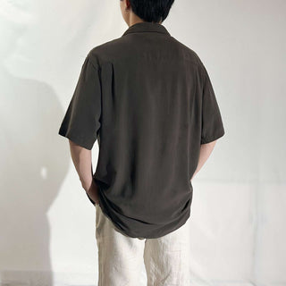 90's～00's AXIST シルク オープンカラー S/Sシャツ