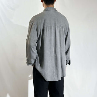 90's～ BACHRACH レーヨン フラップ L/Sシャツ