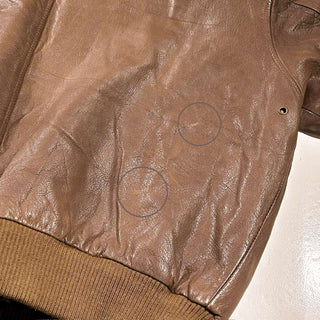 90's～00's LEATHER LIMITED 地図柄 レザー A２タイプ ブルゾン ジャケット