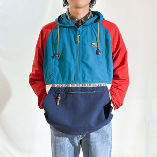 00's L.L.Bean マルチカラー パッカブル アノラック ジャケット