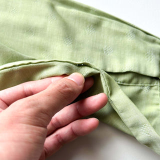 70's SEARS ピスタチオ 総柄 オープンカラー L/Sシャツ