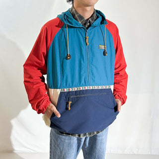 00's L.L.Bean マルチカラー パッカブル アノラック ジャケット