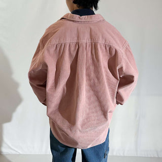 90's Eddie Bauer ダスティピンク コーデュロイ L/Sシャツ