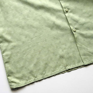 70's SEARS ピスタチオ 総柄 オープンカラー L/Sシャツ