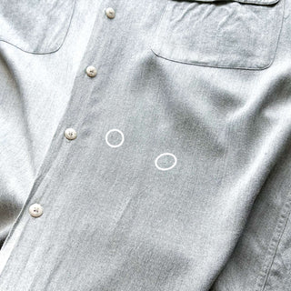 90's～ BACHRACH レーヨン フラップ L/Sシャツ