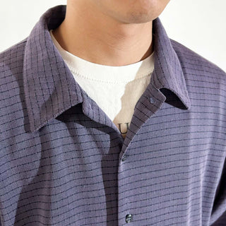 90's ALFANI レーヨン×ポリエステル チェック オープンカラー L/Sシャツ