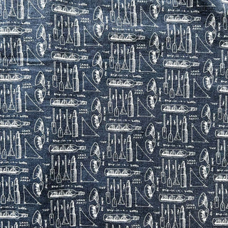 00's GAP "Nautical pattern" コットン×リネン オープンカラー 総柄 S/Sシャツ