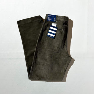 90's～ "deadstock" LANDS' END ２タック コーデュロイ パンツ (OLIVEDRAB 30×32)