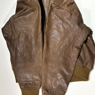90's～00's LEATHER LIMITED 地図柄 レザー A２タイプ ブルゾン ジャケット