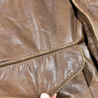 90's～00's LEATHER LIMITED 地図柄 レザー A２タイプ ブルゾン ジャケット
