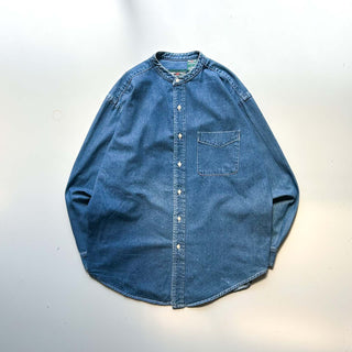 90's～00's American eagle デニム スタンドカラー L/Sシャツ