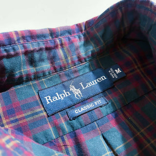 Ralph Lauren ボタンダウン チェック L/Sシャツ(レッド×グリーン)